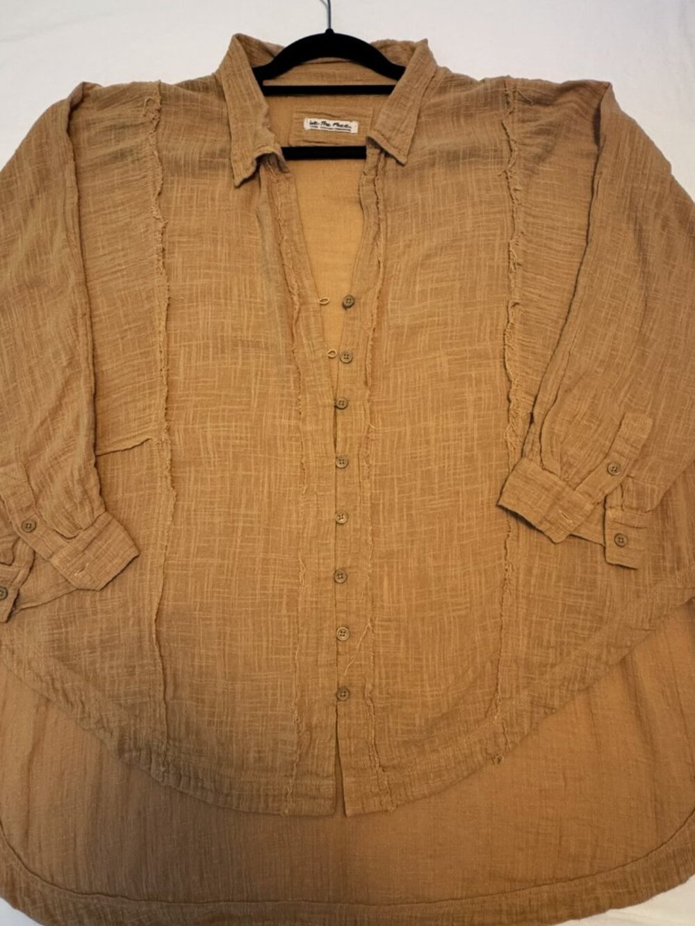 Free People We The Free One And Only Button Down Tunic Top – Large - HS0338